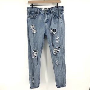 Melville Distressed High Rise Jeans